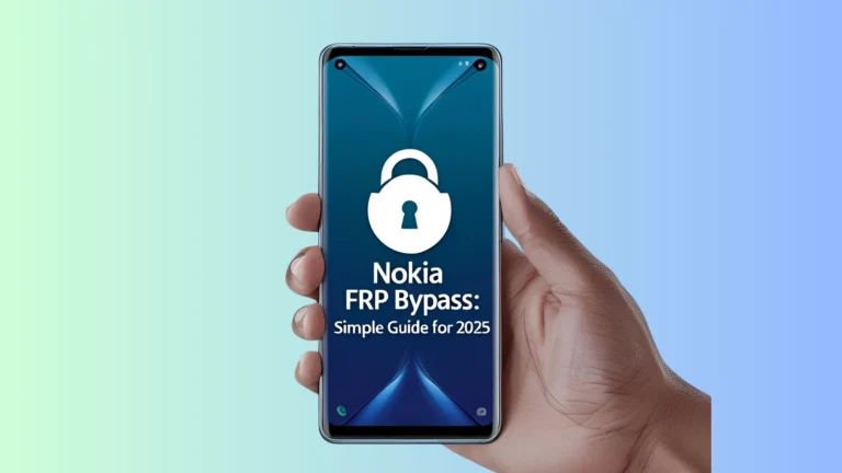 Nokia FRP bypass guide for 2025 with phone and lock icon illustration